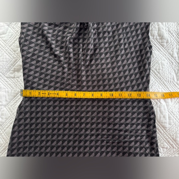 Boden Black Cowl Neck Geometric Cotton Lined Summer Midi Dress Size 6 - Picture 7 of 9